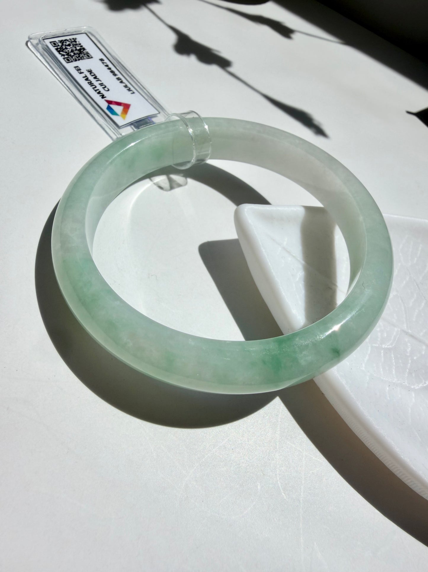 Apple Green Certified Natural Type A Myanmar Jadeite Jade Bangle
