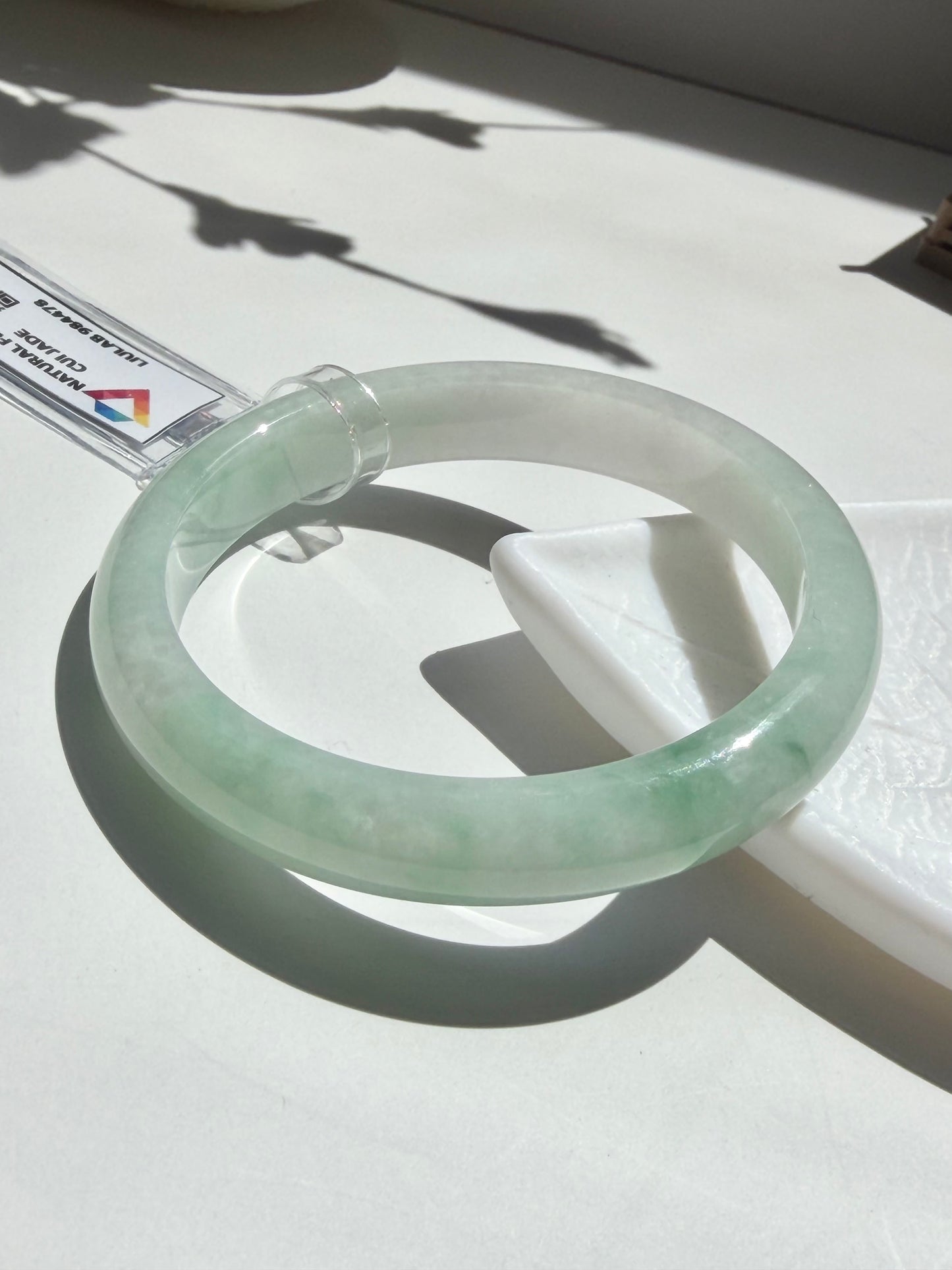 Apple Green Certified Natural Type A Myanmar Jadeite Jade Bangle