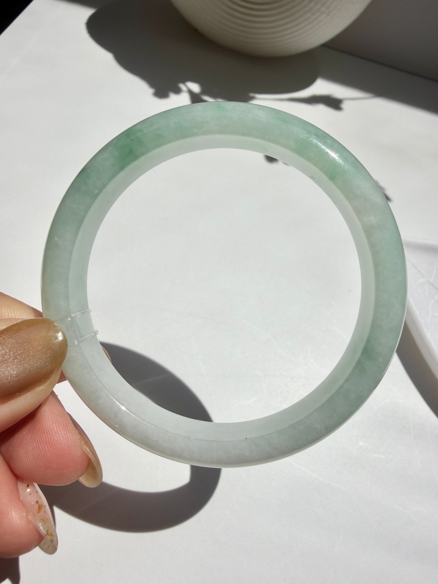 Apple Green Certified Natural Type A Myanmar Jadeite Jade Bangle