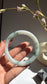 Floating Green Flower Certified Natural Type A Myanmar Jadeite Jade Bangle