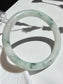 Floating Green Flower Certified Natural Type A Myanmar Jadeite Jade Bangle