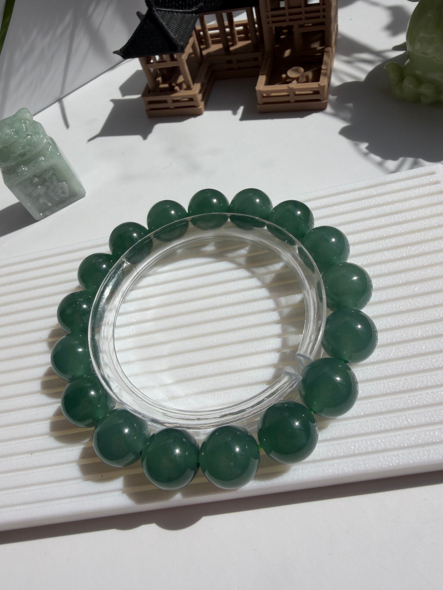 Guatamalan Type A Jadeite Jade Bracelet - Vòng Ngọc Guatamala