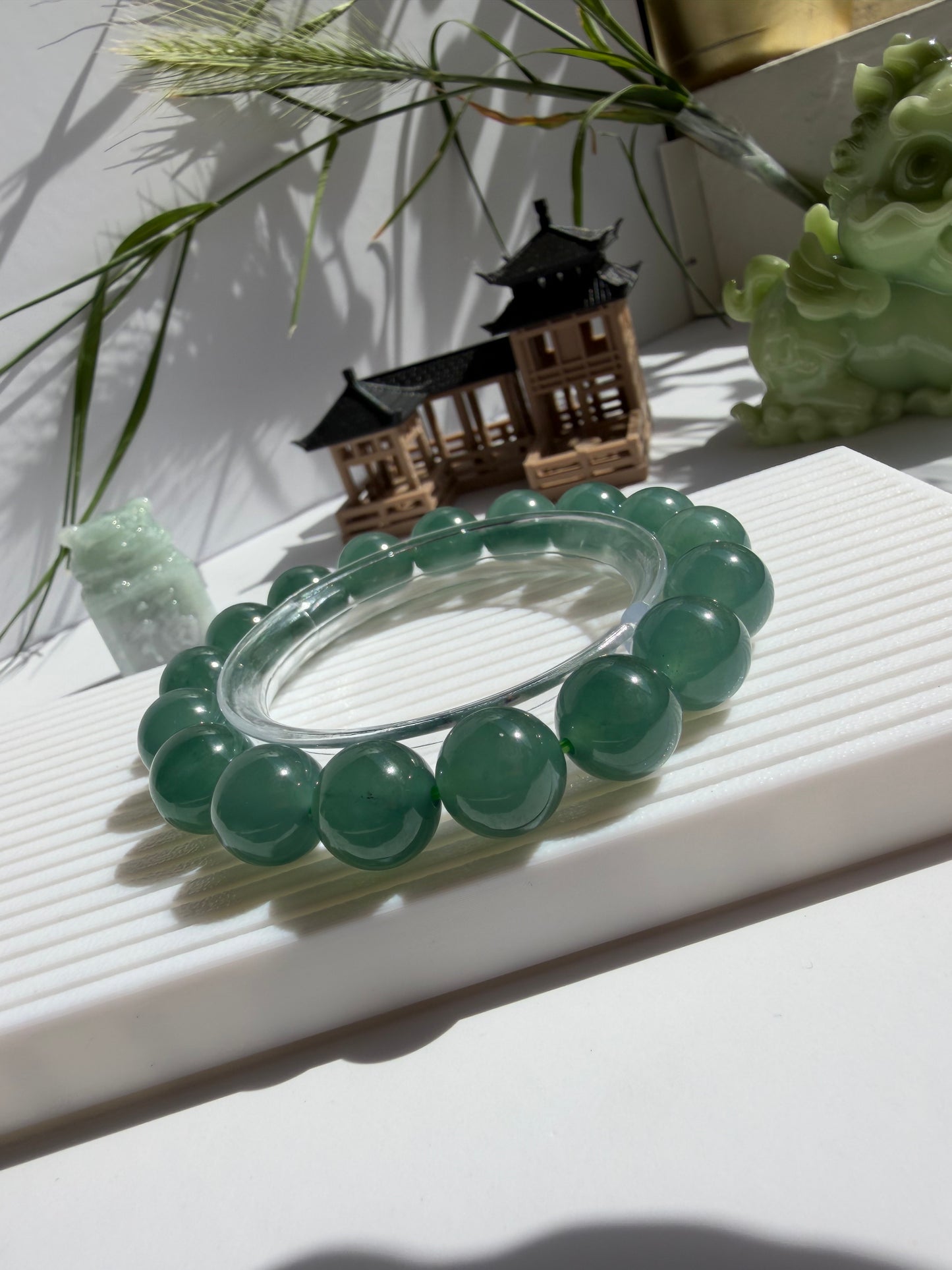 Guatamalan Type A Jadeite Jade Bracelet - Vòng Ngọc Guatamala