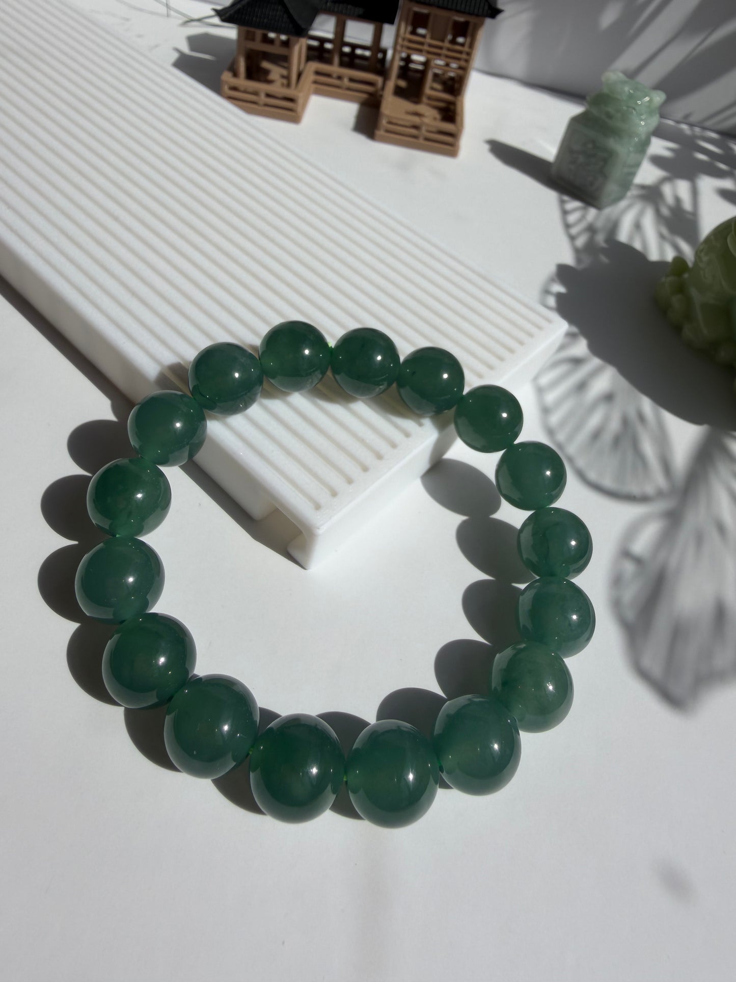 Guatamalan Type A Jadeite Jade Bracelet - Vòng Ngọc Guatamala