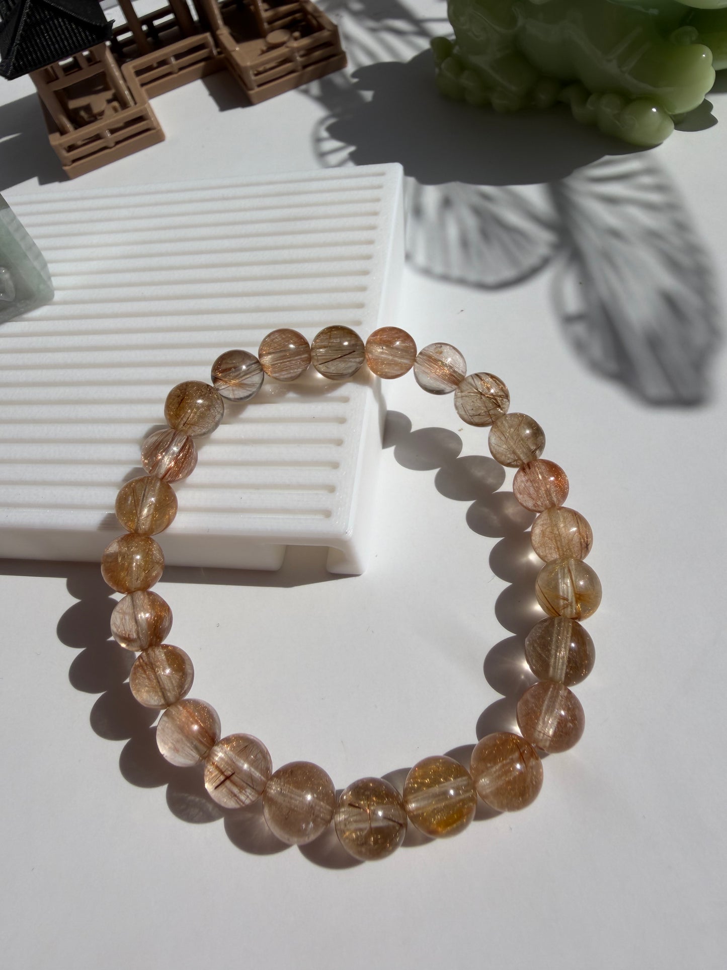 Red-Brown yellow Rutilated Quartz - thạch anh tóc đỏ-nâu vàng