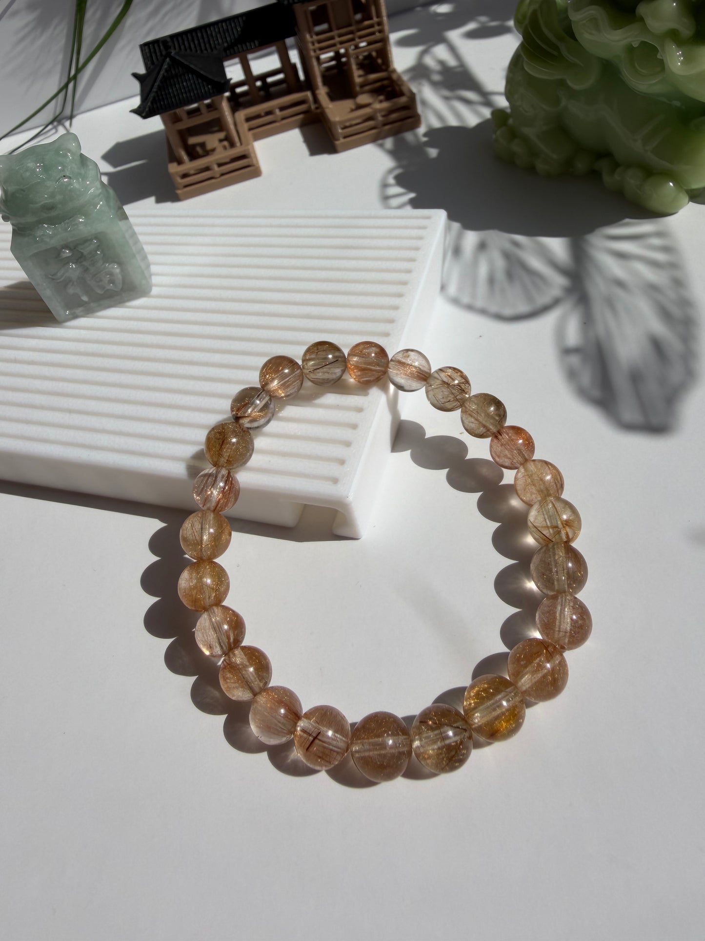 Red-Brown yellow Rutilated Quartz - thạch anh tóc đỏ-nâu vàng