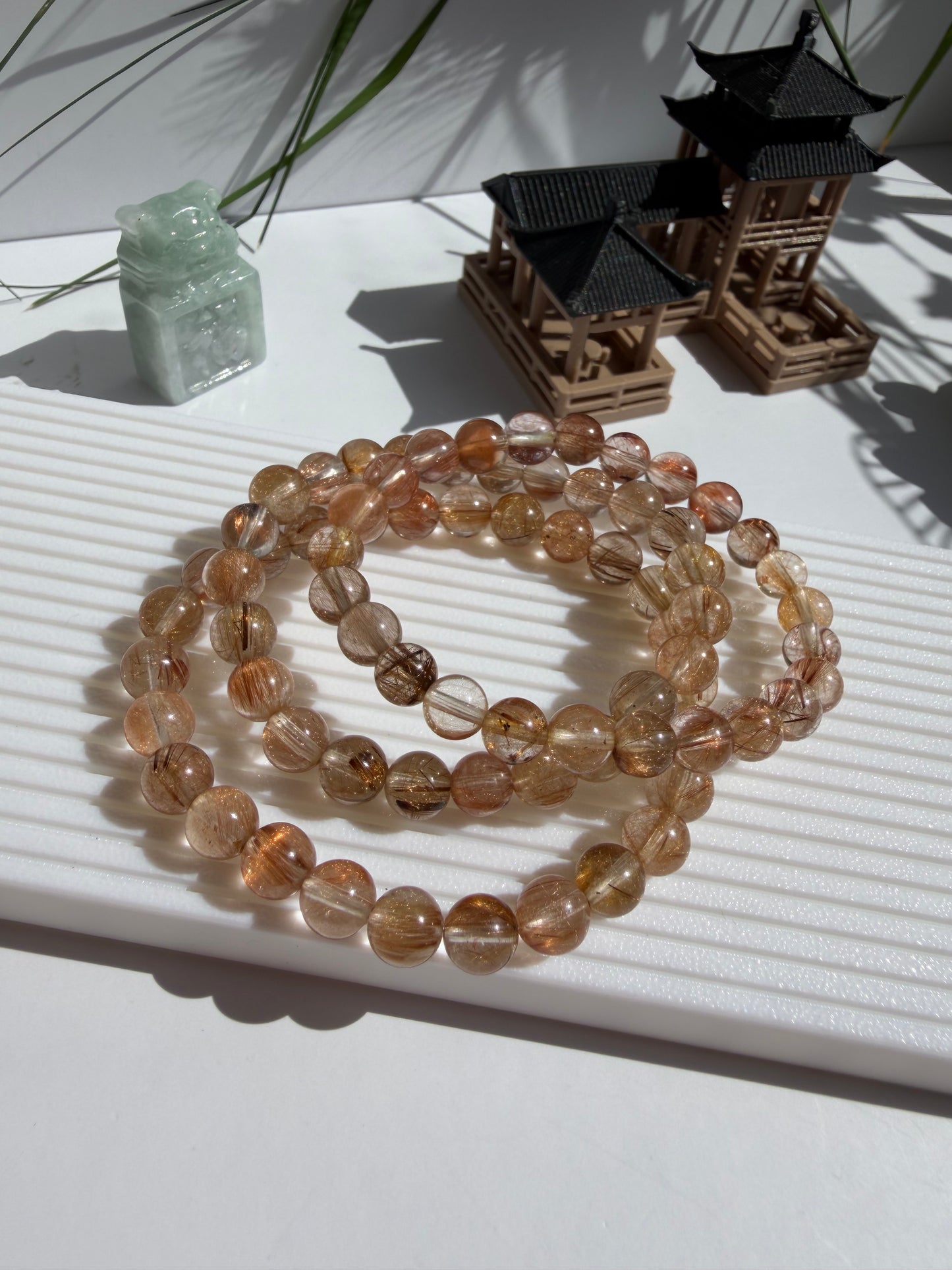Red-Brown yellow Rutilated Quartz - thạch anh tóc đỏ-nâu vàng