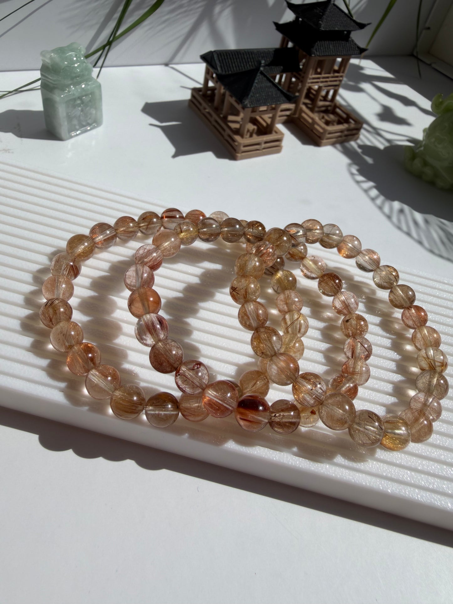 Red-Brown yellow Rutilated Quartz - thạch anh tóc đỏ-nâu vàng