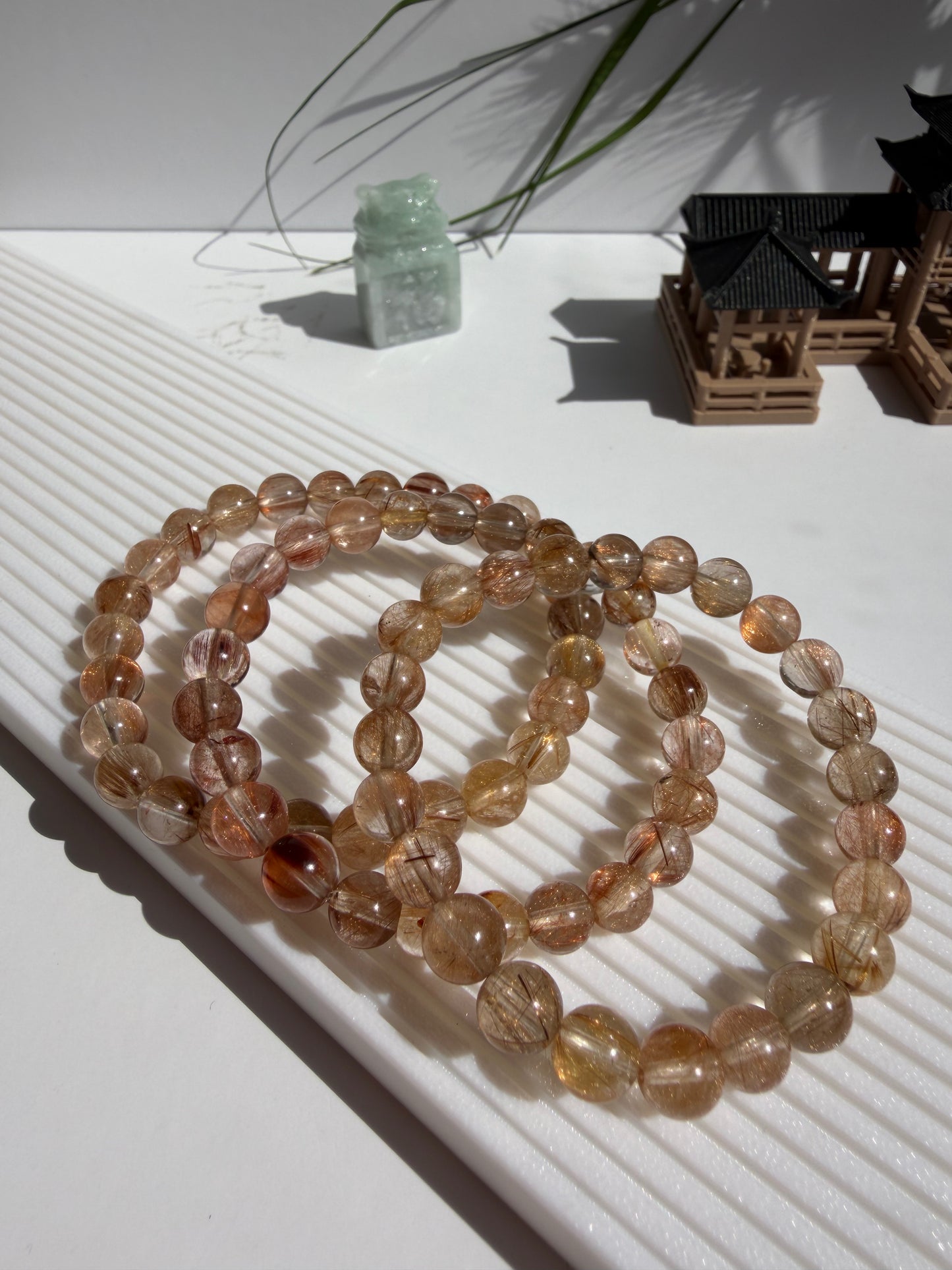 Red-Brown yellow Rutilated Quartz - thạch anh tóc đỏ-nâu vàng