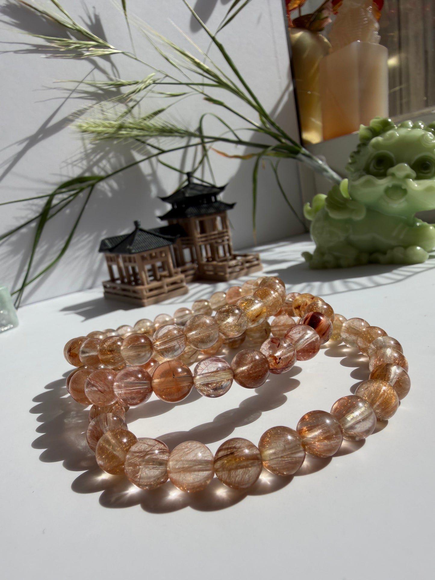Red-Brown yellow Rutilated Quartz - thạch anh tóc đỏ-nâu vàng