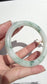 Floating Green Flower Certified Natural Type A Myanmar Jadeite Jade Bangle