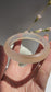 Natural Agate Bangle Peach Mist Glow