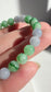 Natural Jade Bracelet – Green & Lavender Jade