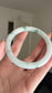 Floating Green Flower Certified Natural Type A Myanmar Jadeite Jade Bangle