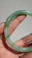 Green Floating Flower Certified Natural Type A Myanmar Jadeite Jade Bangle