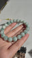 Natural Blue Floating Flower Grade A Burmese Jadeite Jade Bracelet
