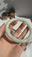 Certified White Grade A Jadeite Jade Bangle - Vòng Bạch Ngọc Lục Hoa Bay (MJJBa01)