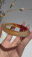 Honey Amber Gradient Glow Natural Agate Bangle