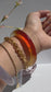 Honey Amber Gradient Glow Natural Agate Bangle