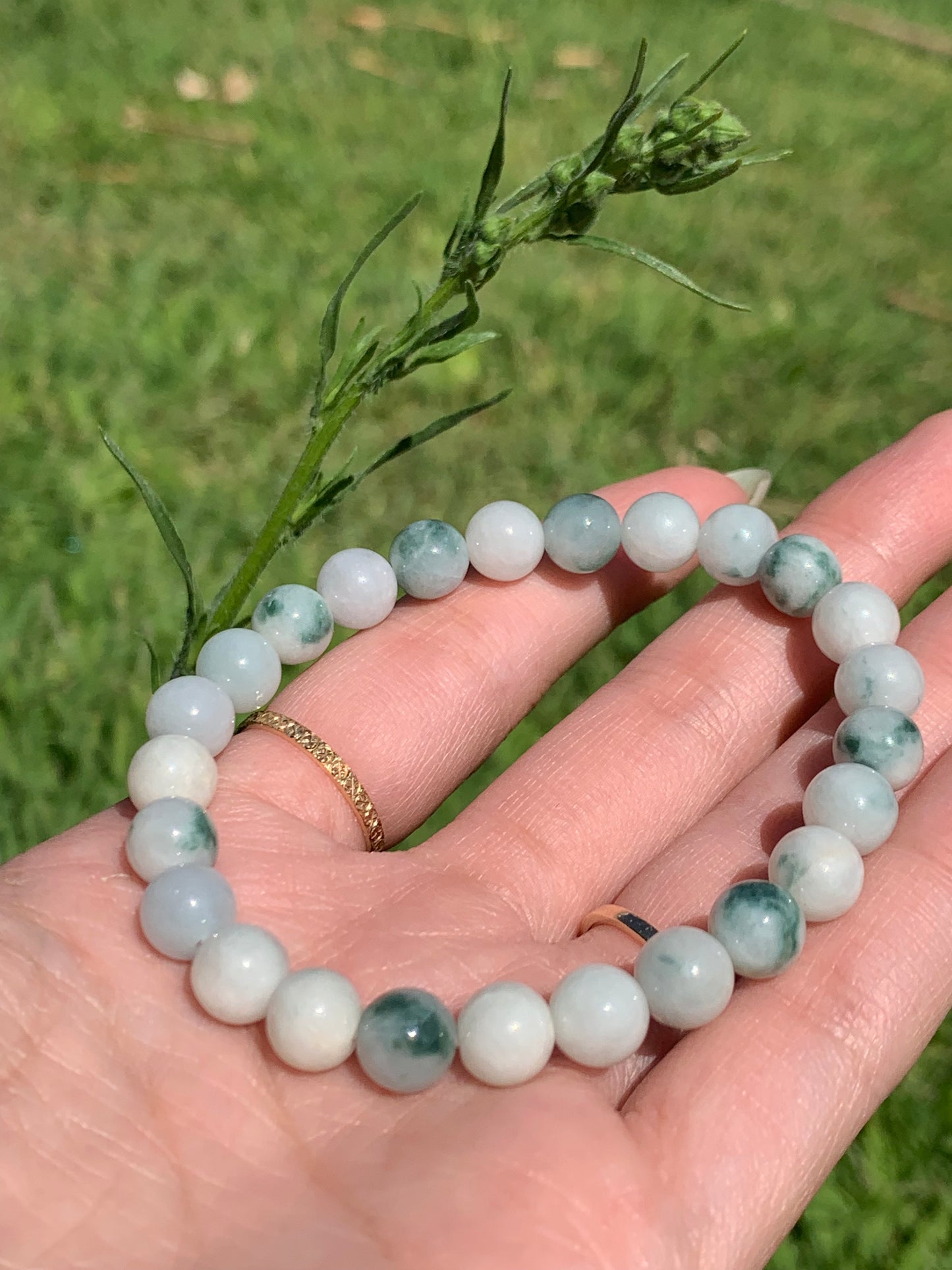 Flower Jade Bracelet