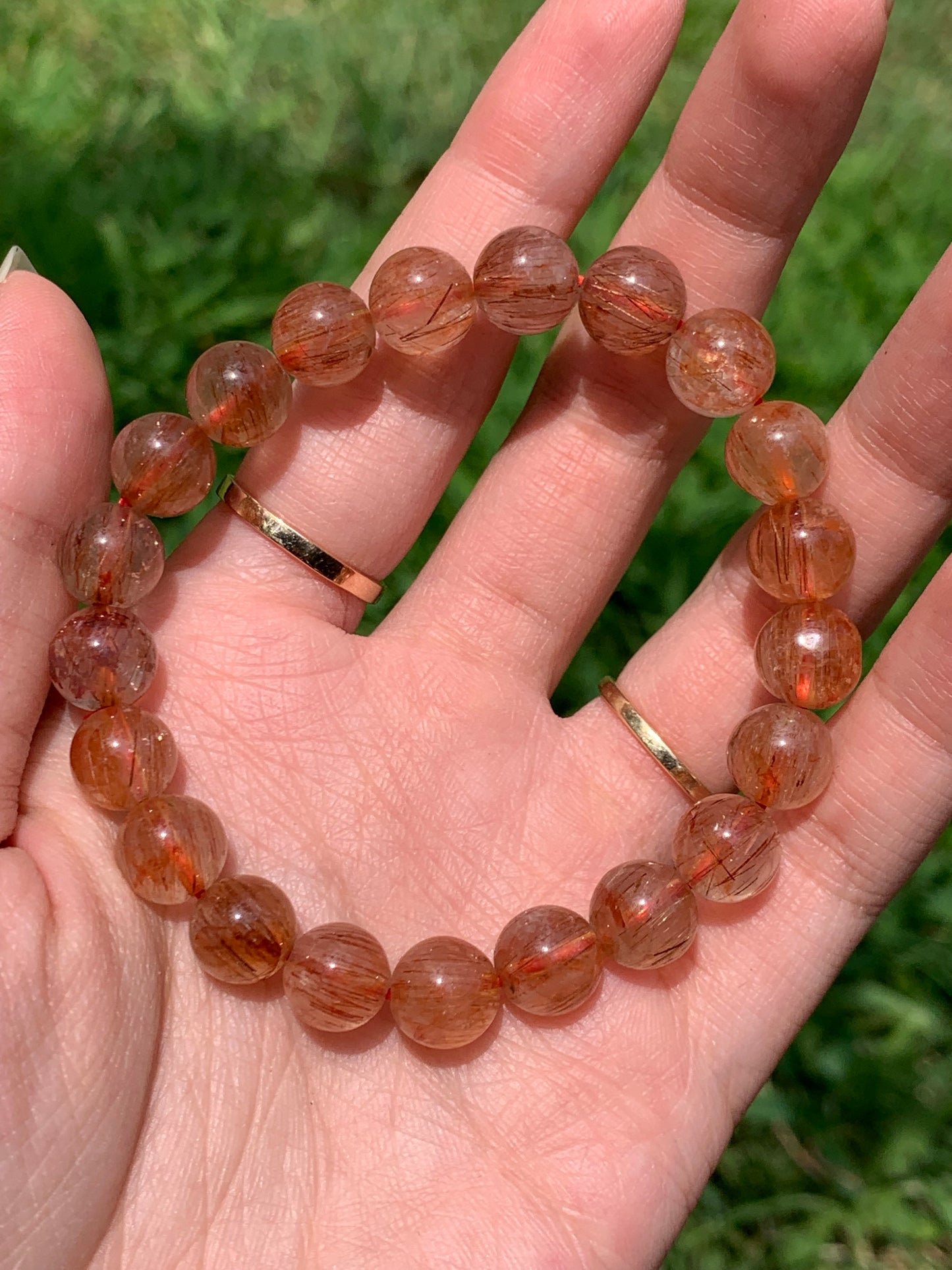 Red rutilated sale quartz bracelet